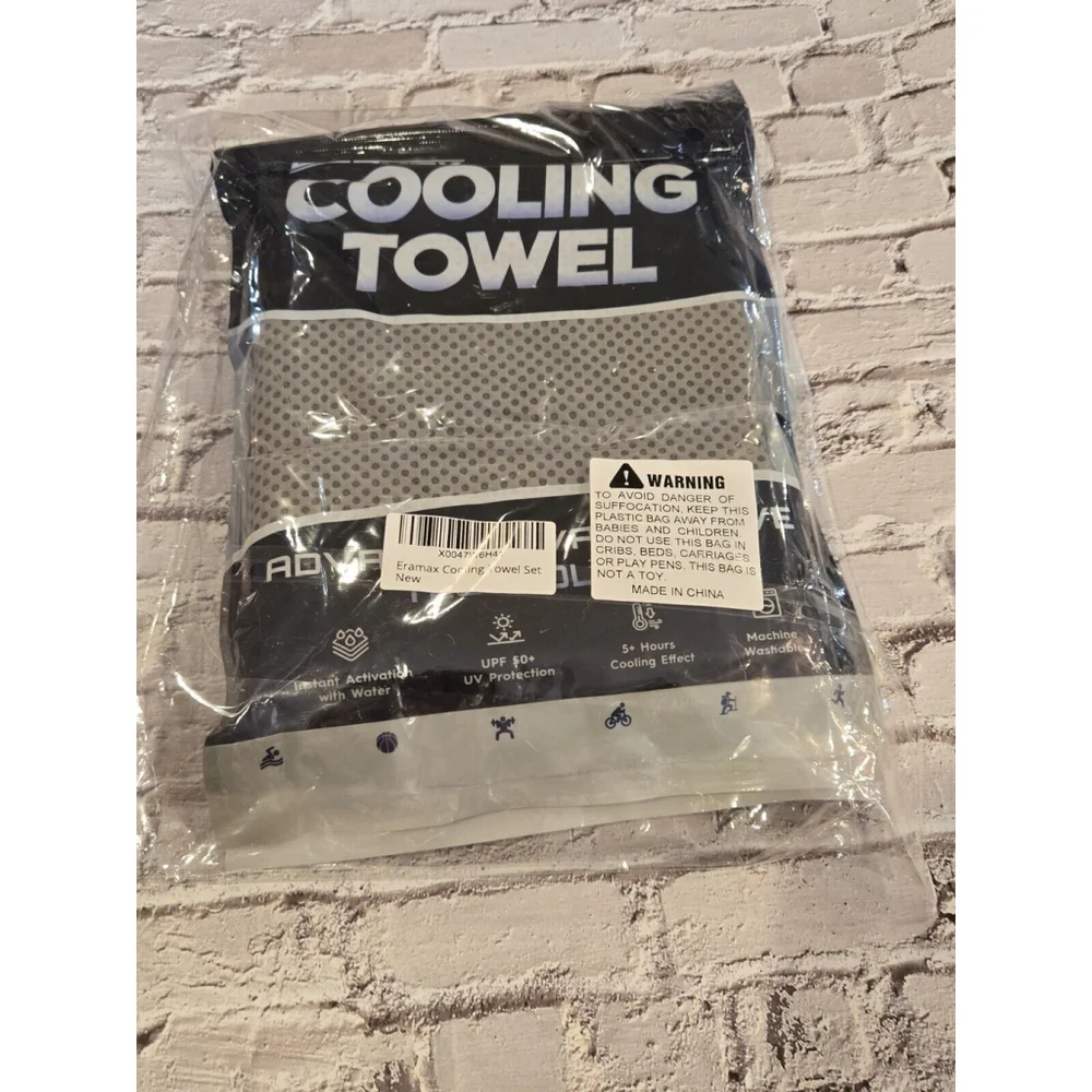 Eramax 2 Piece NIP Cooling Towels UV Protection Machine Washable 5+ Hours